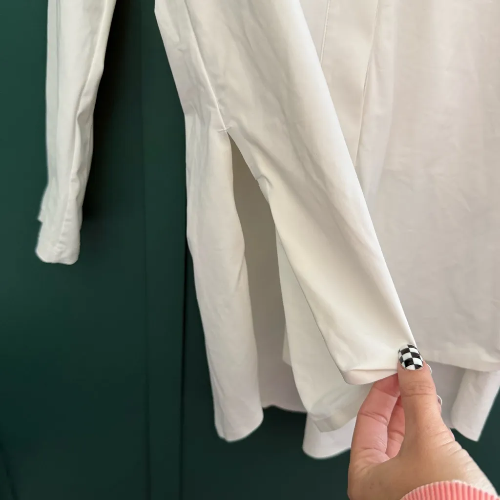 A Day Something Borrowed Long Sleeve Shirt Cloud White Size M - Image 9