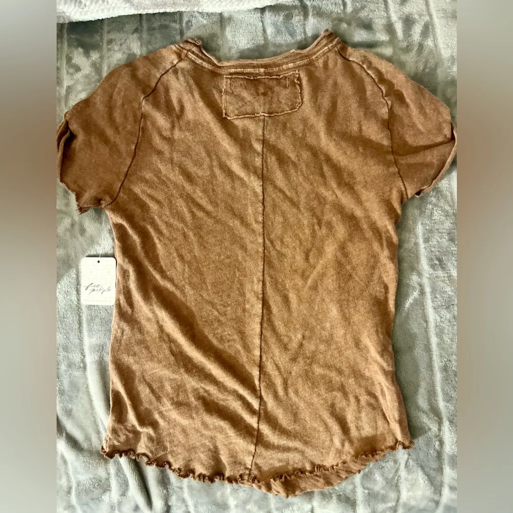 New! Free People We the Free Be My Baby Tee - XS Desert Topaz - Image 5
