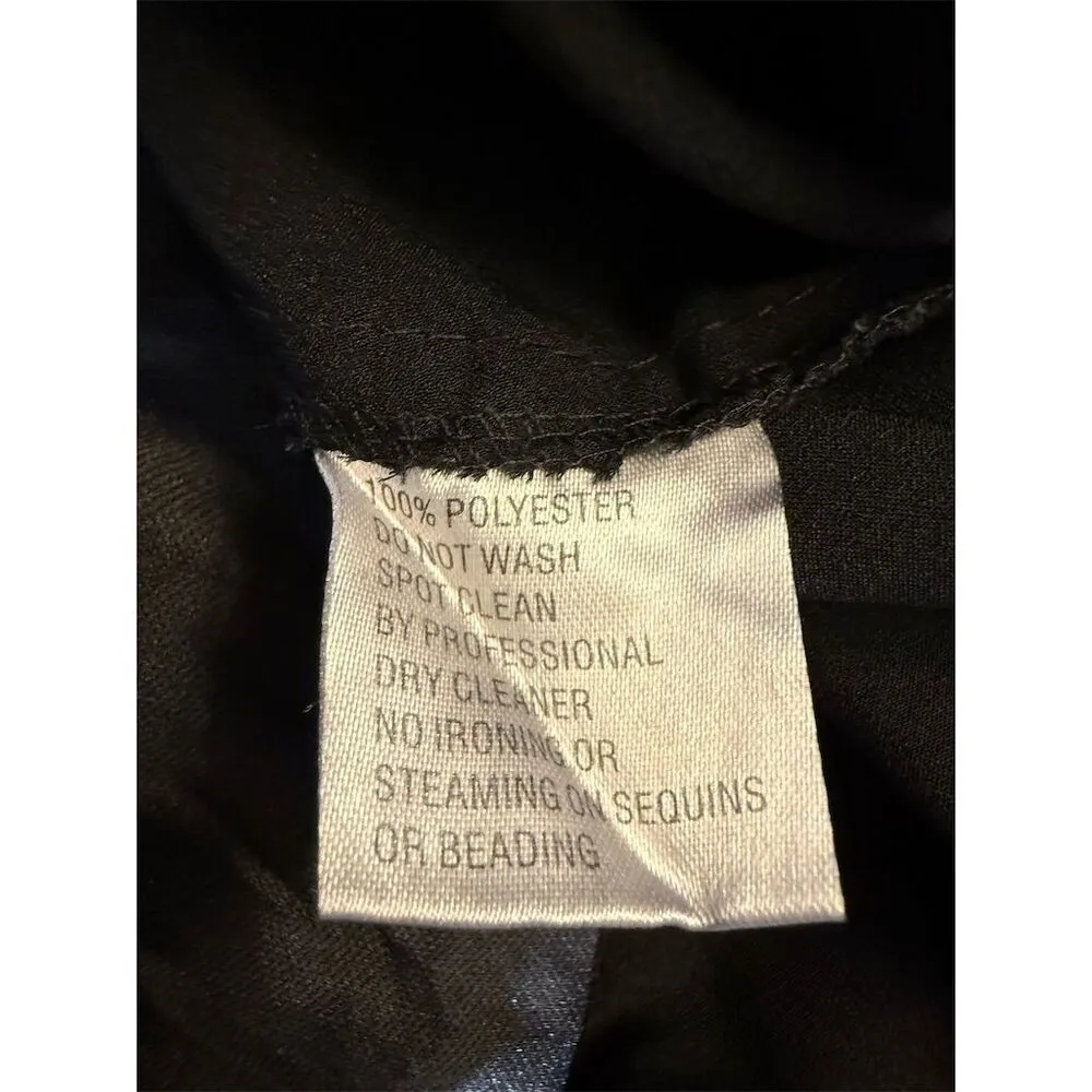 Ieena for Mac Duggal Women's Black Wide Leg Jumpsuit Size 0 Long Sleeve - Image 10