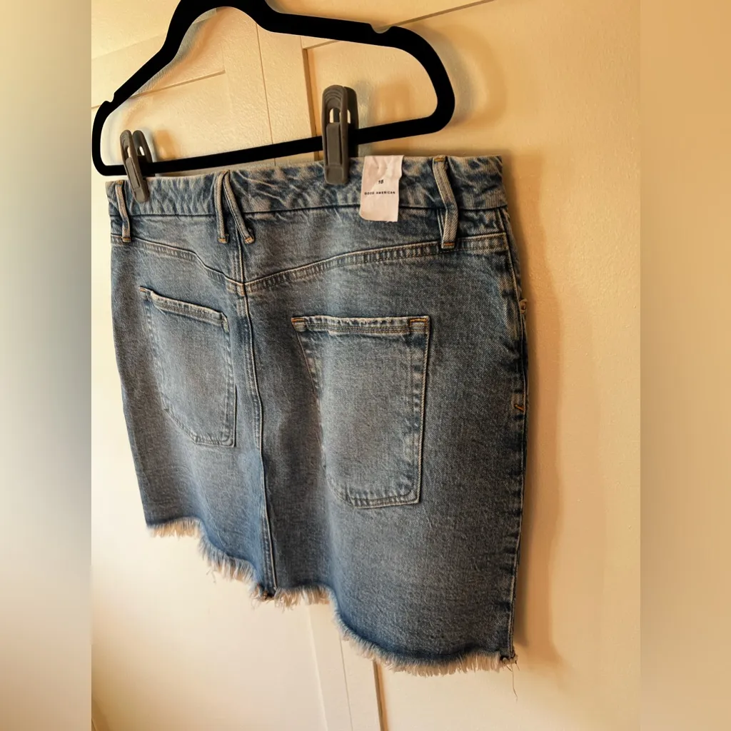 Good American Denim‎ Women’s NWT Jean Good Waist Mini Skirt Size 15 - Image 15