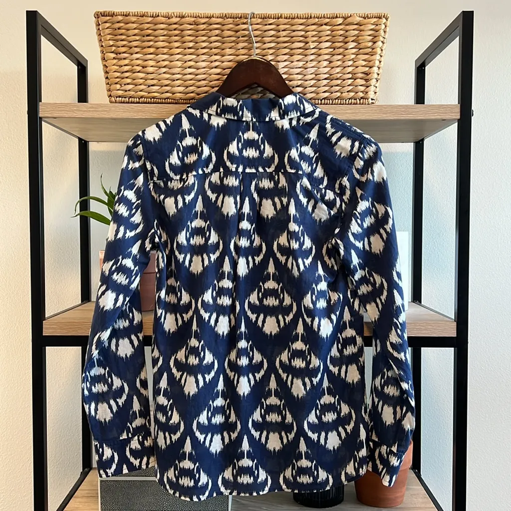 Talbots Lightweight Cotton Button Up, Button Down Collar Shirt Blouse, XS - Image 5