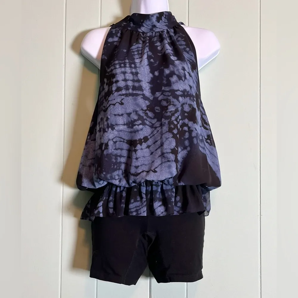 Kenneth Cole - Tie Dye/Batik Pattern Sleeveless Top - Size 8 - Blue & Black - Image 6