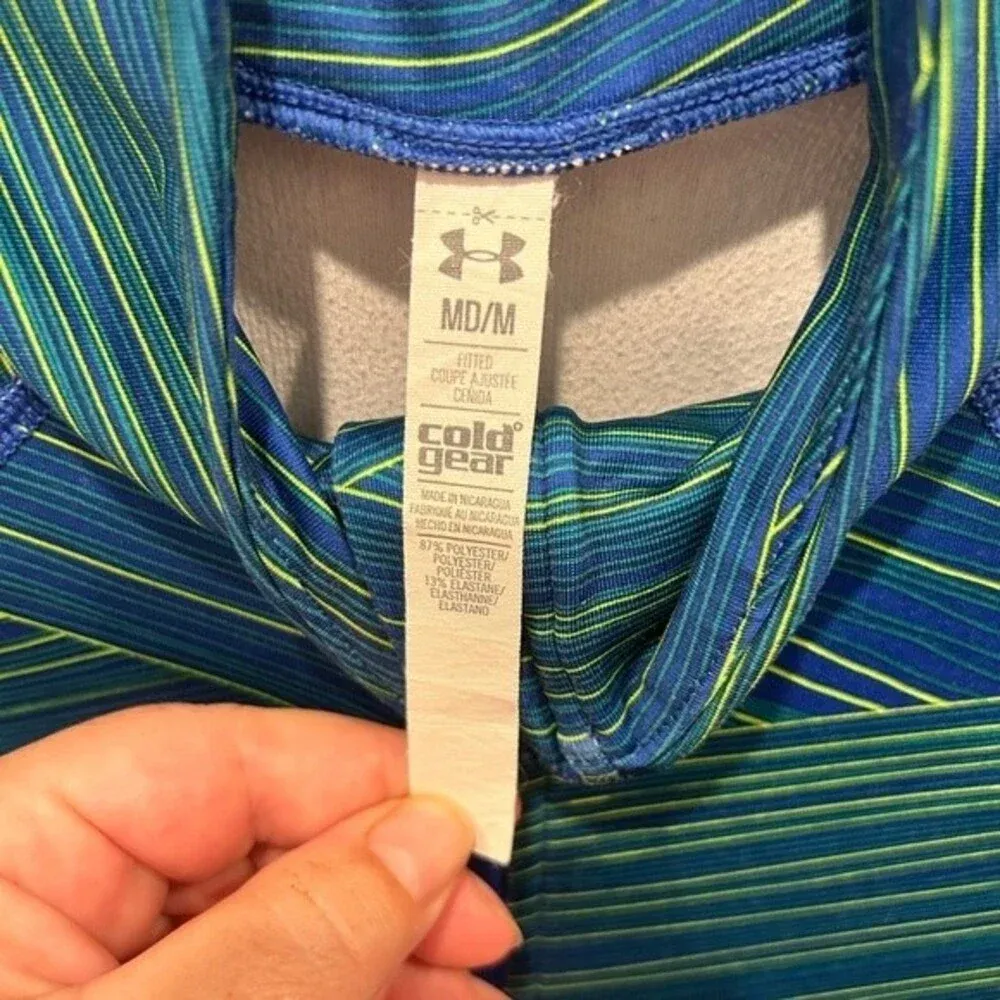 Women’s Under Armour Fitted Coldgear 1/2 zip Long‎ Sleeve pullover jacket Medium - Image 3