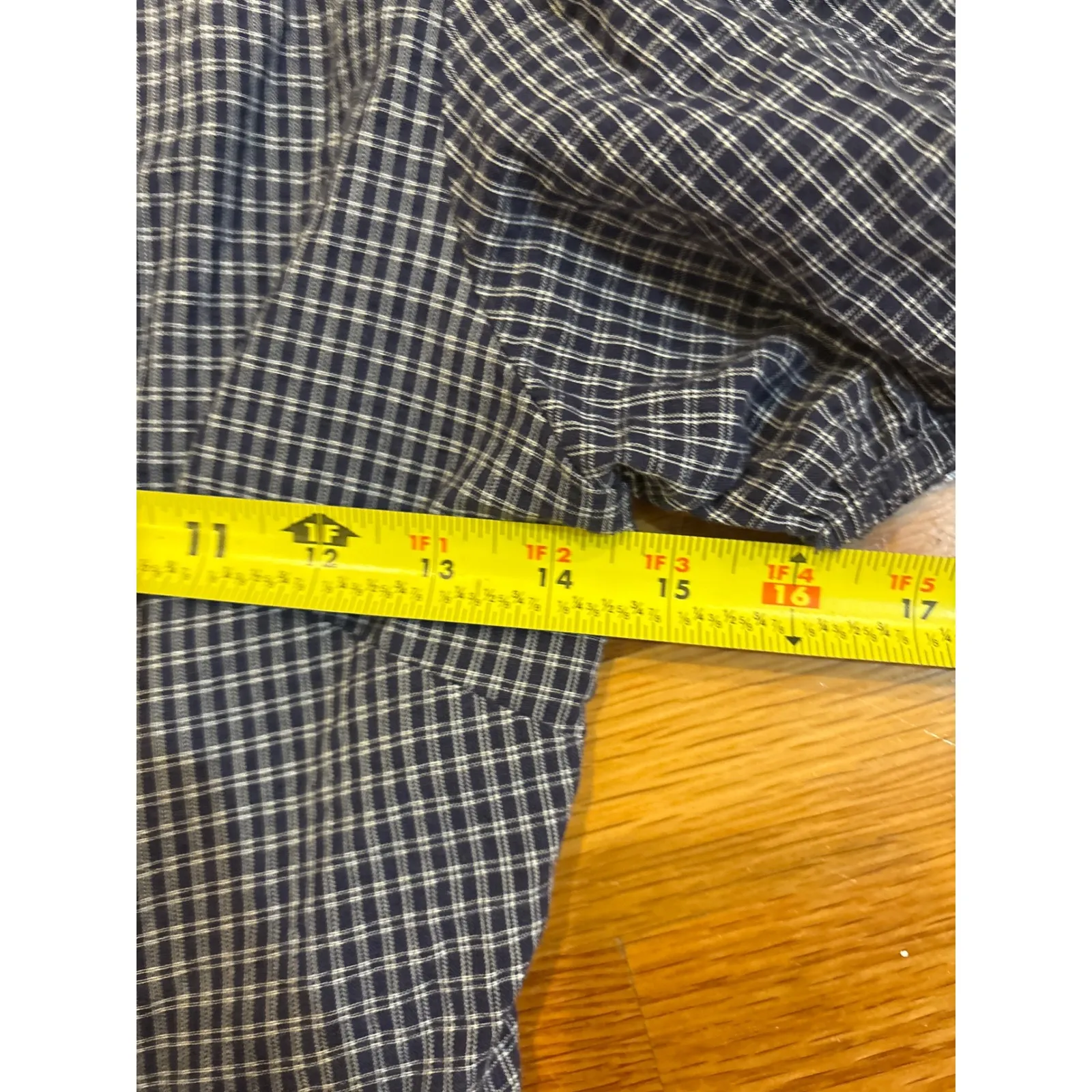 NWT Princess Polly Verah Tie Up Puff Sleeve Navy Check Peplum Top US 4 - Image 5