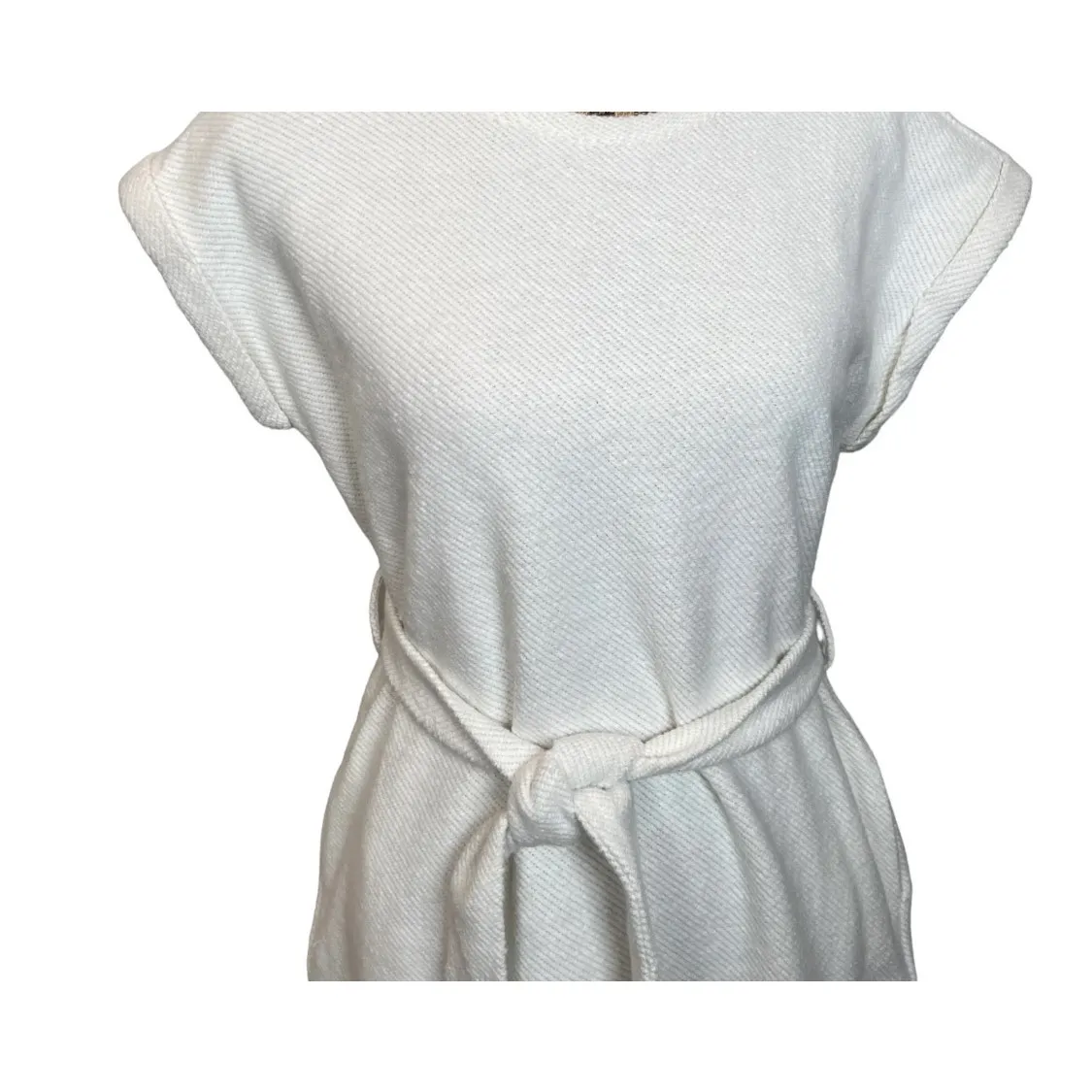 Caslon Cream Knit Belted Midi Sweater Dress Women’s Size Medium Nordstrom Casual - Image 10