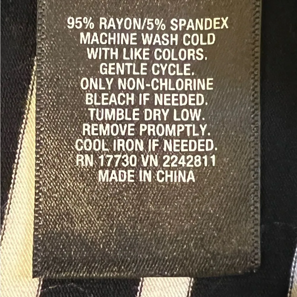 Mossimo Womens Striped Maxi Dress Size S Coastal Vacation Resort Sundress Casual Black - Image 6