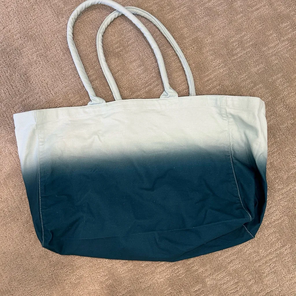 Athleta Blue and White Gradient Tote Bag - Image 2
