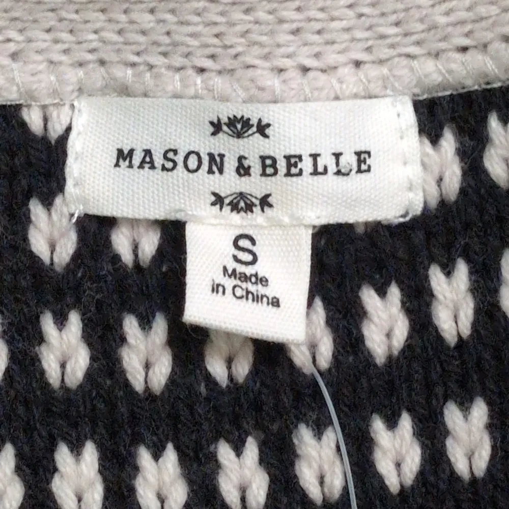 NWT Mason & Belle Black White Striped Long Sleeves Cardigan Size S - Image 5