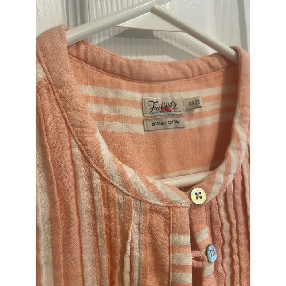 Faherty Isha Dress in Sepia Neutral Stripe, A32 - Image 10