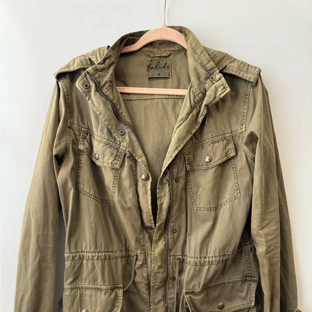 Aritzia Talula‎ Trooper Utility Hooded Military Jacket Small - Image 4