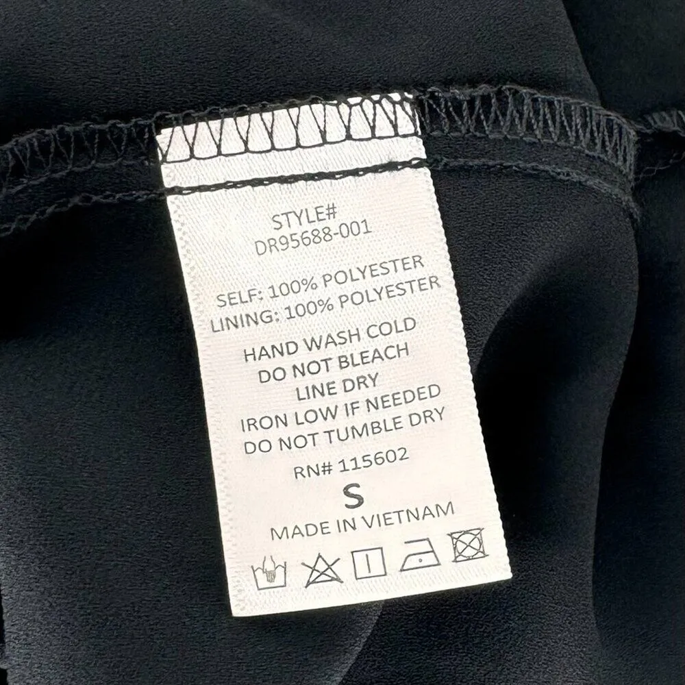 All in Favor Stella Ruffle Strap Black Floral Mini Dress Size Small - Image 8