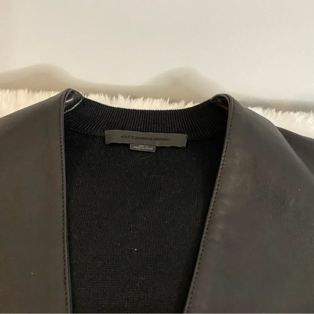 Alexander Wang Leather Blazer Jacket Size XS - Image 3