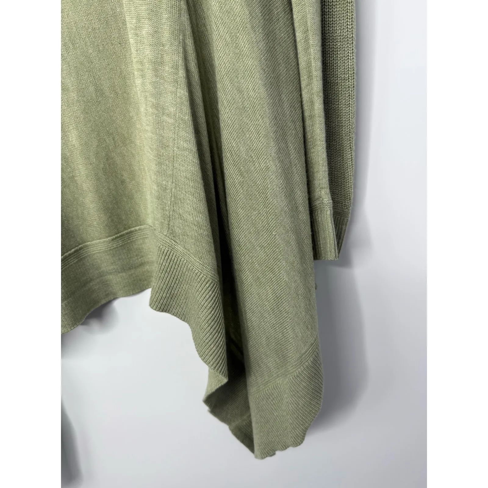 Lululemon Cashlu Knit Wrap Sweater Heathered Rosemary Green Open Front M/L Size M - Image 6