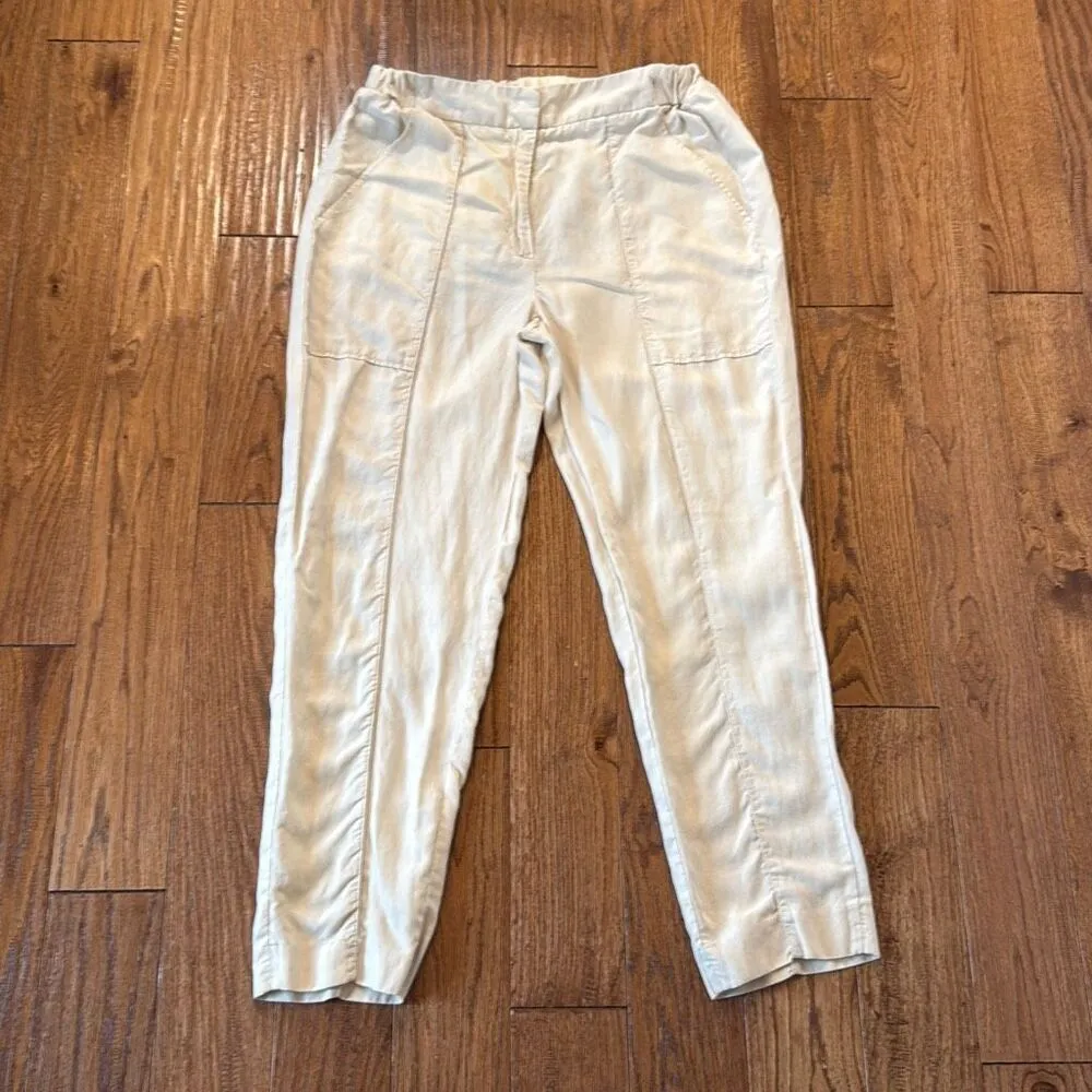 Kobi Halperin Linen blend seam front crop pant M Size M - Image 2