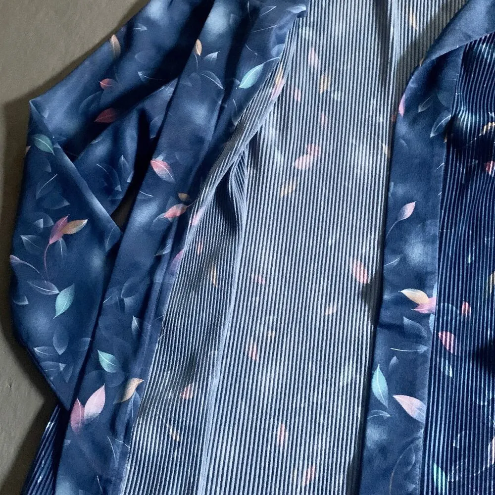 Vintage Pleated Sheer Collared Cardigan Jacket Womens M/L - Image 5