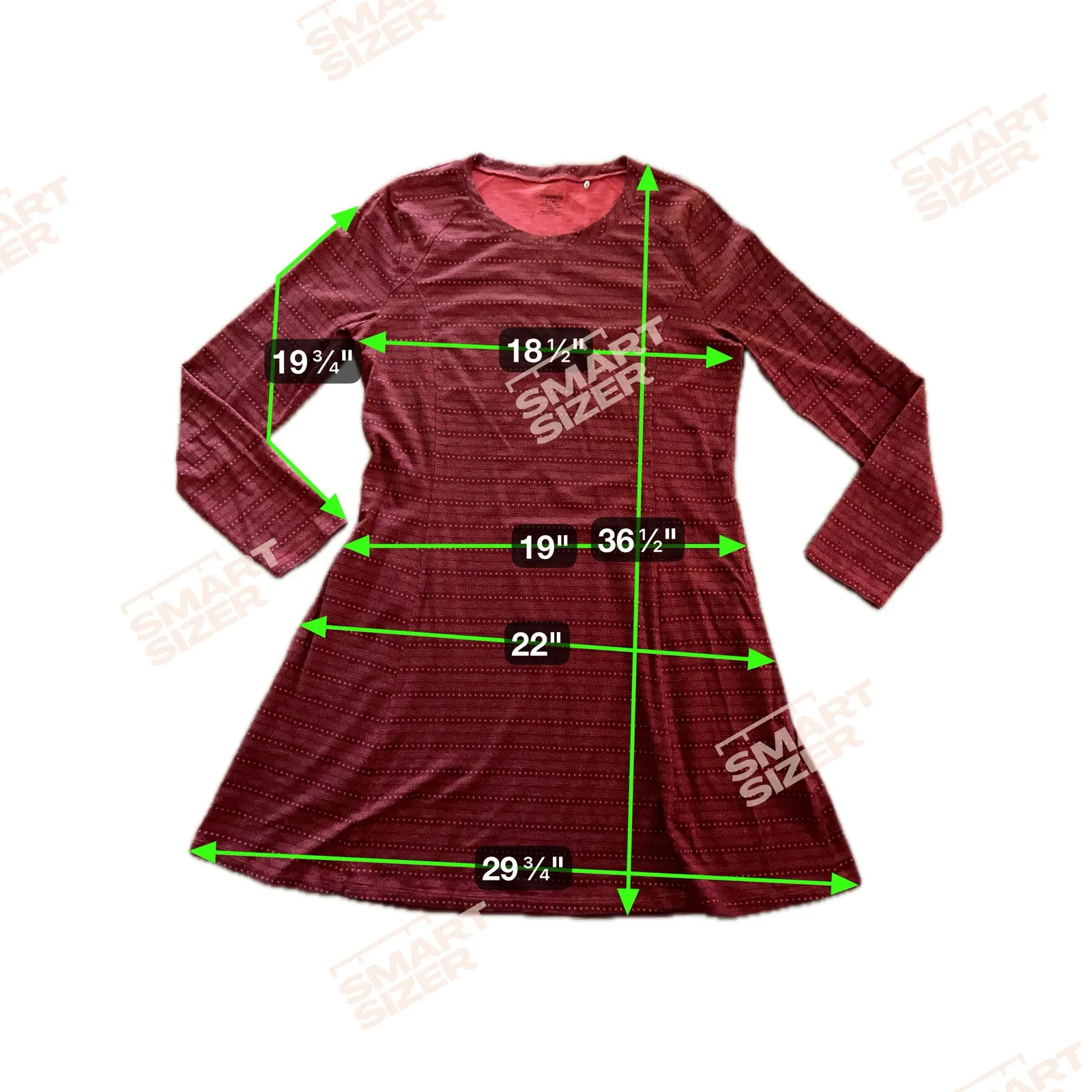 Toad & Co Large Windmere Long Sleeve Dress Organic Cotton Tencel Mahogany Red - Image 4