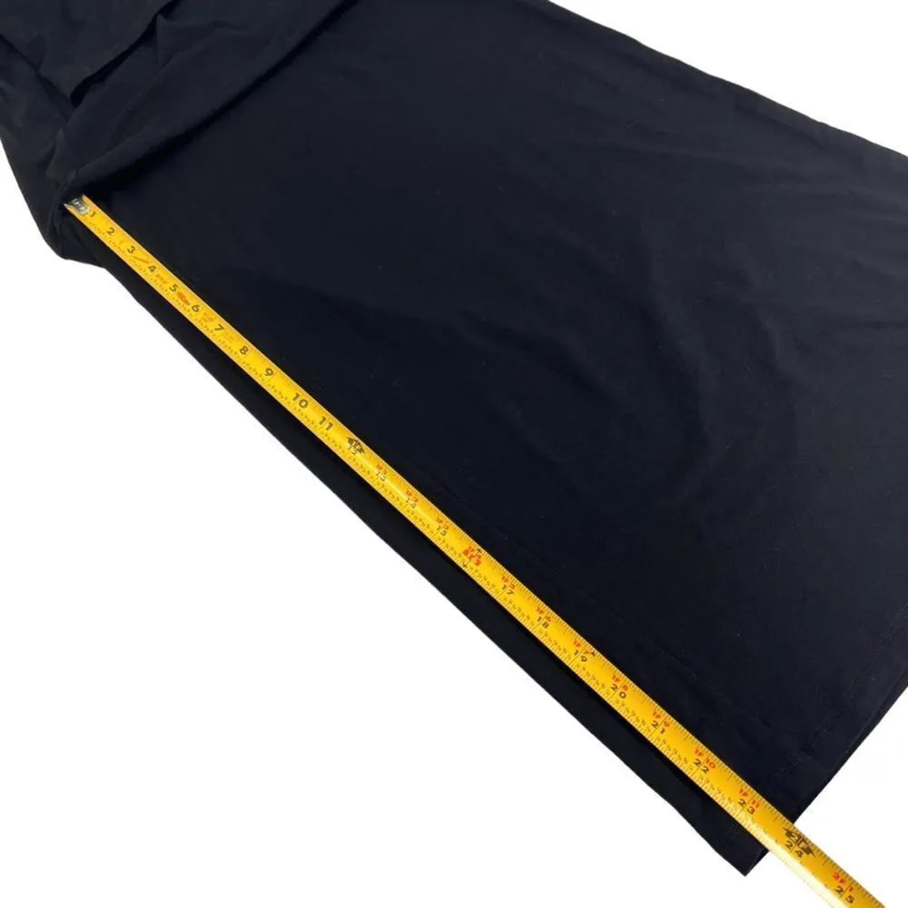 Eileen Fisher Fine Tencel Jersey Black Wide Leg Ankle Pants - Image 7