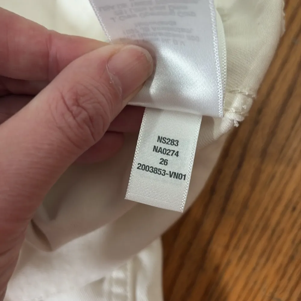 Madewell‎ Belted Slouchy Straight Cargo Pants in Garment Dye Ivory size 26 NWT - Image 11