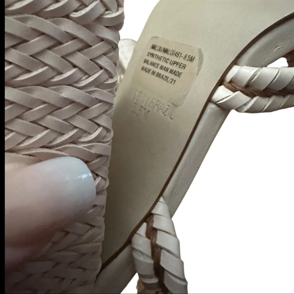 Steve Madden White Braided Strap Heels - Image 4