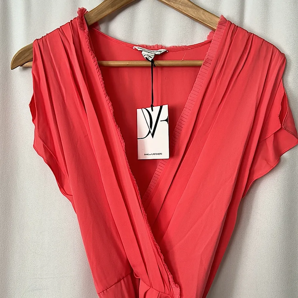 Diane Von Furstenberg NWT Mateo Pink Nectar Silk Dress **Size 6** 🌸🌸 - Image 7