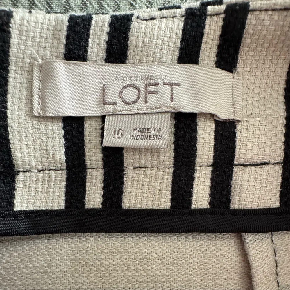 Ann Taylor LOFT Women’s Stripe Structured Cotton Pencil Skirt Size 10 - Image 8