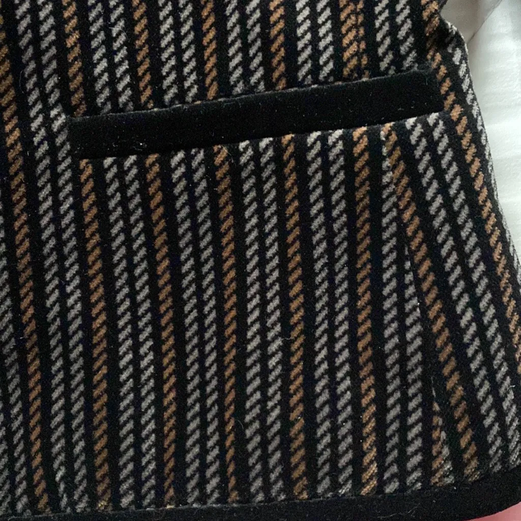 EUC Stirling Cooper Women’s Striped Bomber Blazer Jacket, Size 5/6 Black - Image 10