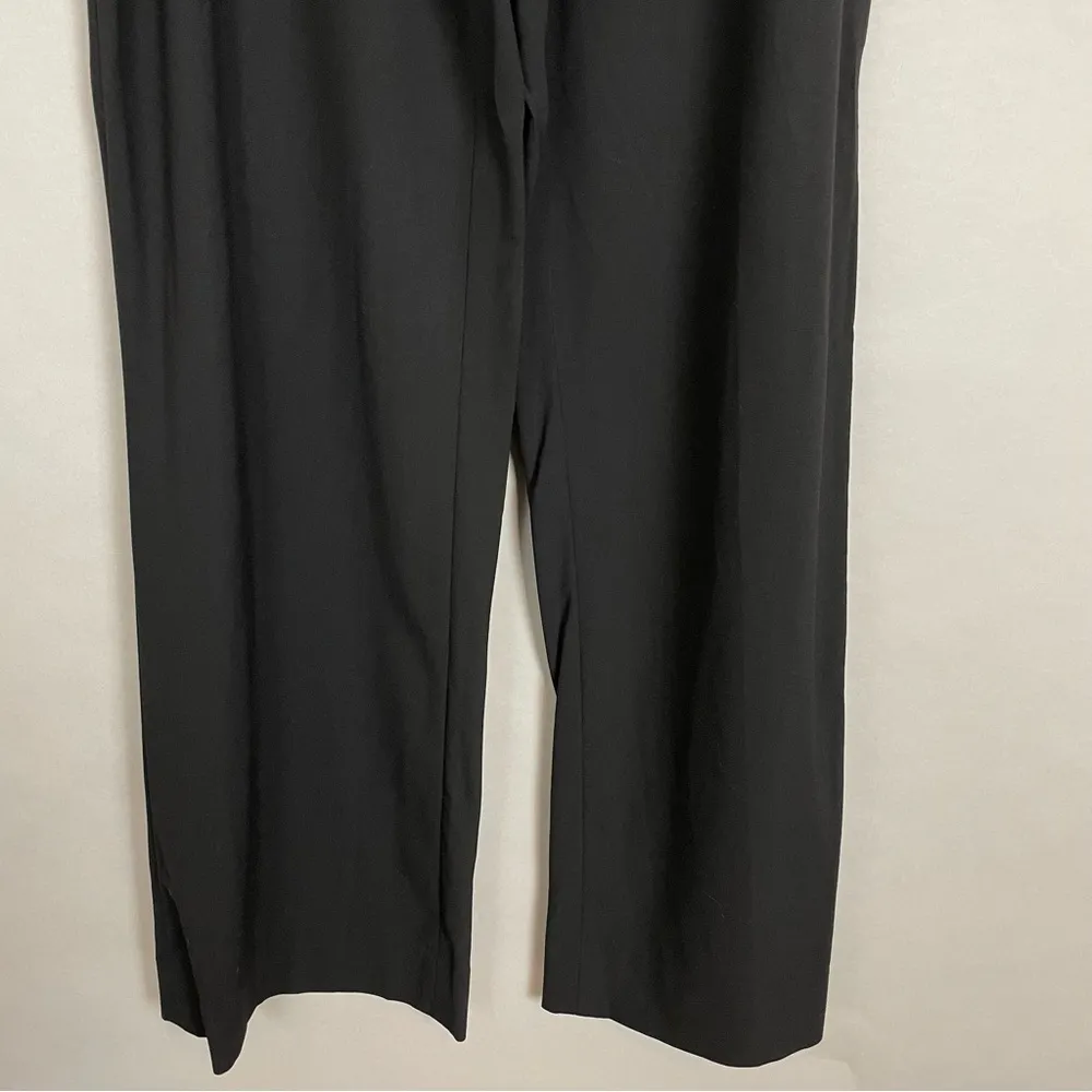 Lafayette 148 New York Slacks Black Pants Wide Leg Size 10 Women Wool Blend Work - Image 6