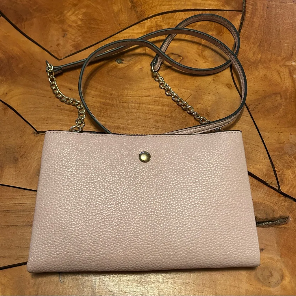 Nanette Lepore Triple Convertible Wallet Pocketbook Shoulder Bag with Cahin Pink - Image 4