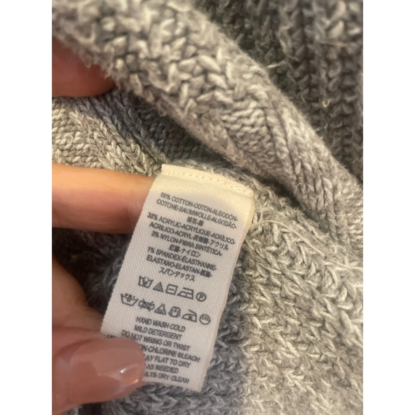 FREE PEOPLE Take Me Over Chunky Oversize Sweater Gray Size XS / S Slouchy - Image 4