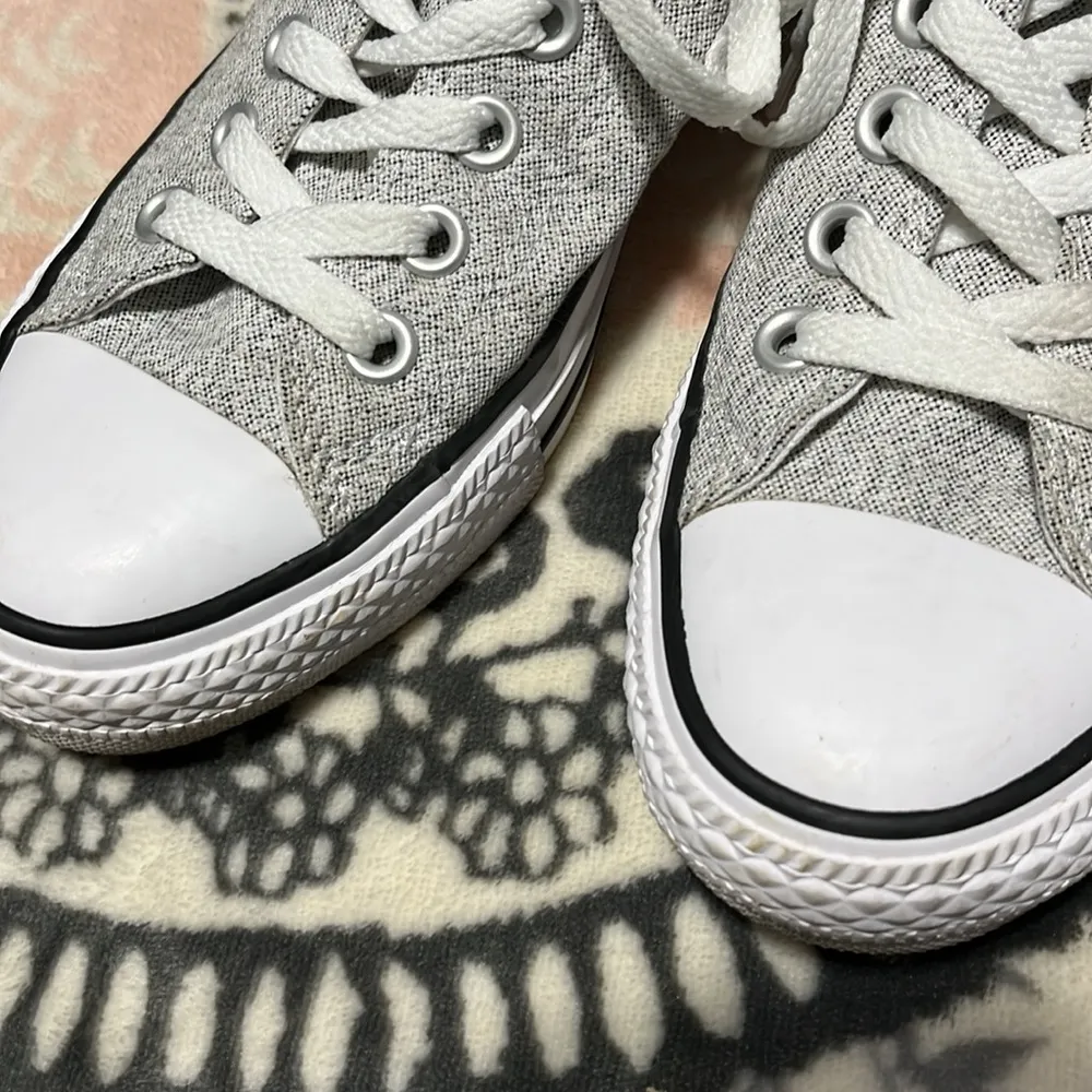 Converse All Star Low Top Sneakers Womens 7 Canvas Heather Gray - Image 6