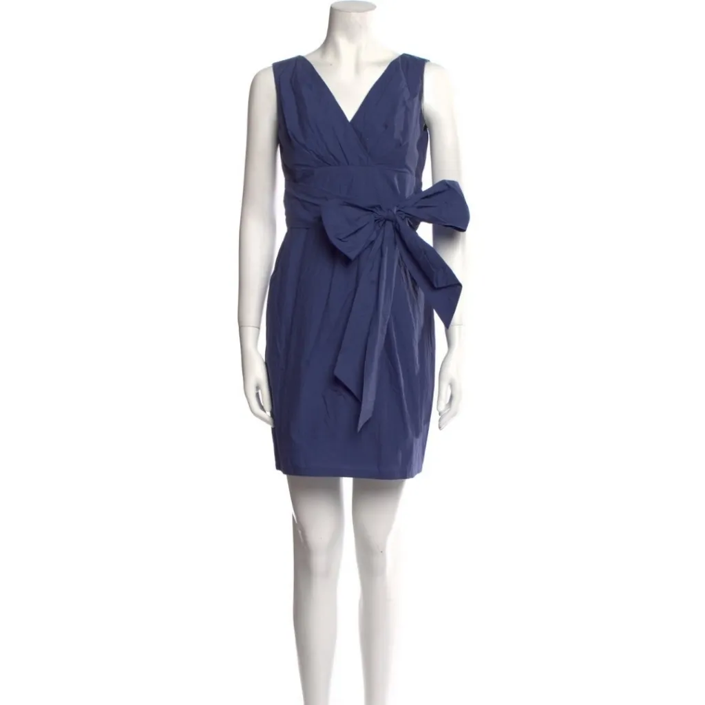 Max‎ Mara V-Neck Mini Dress Size 6 (M) - Image 3