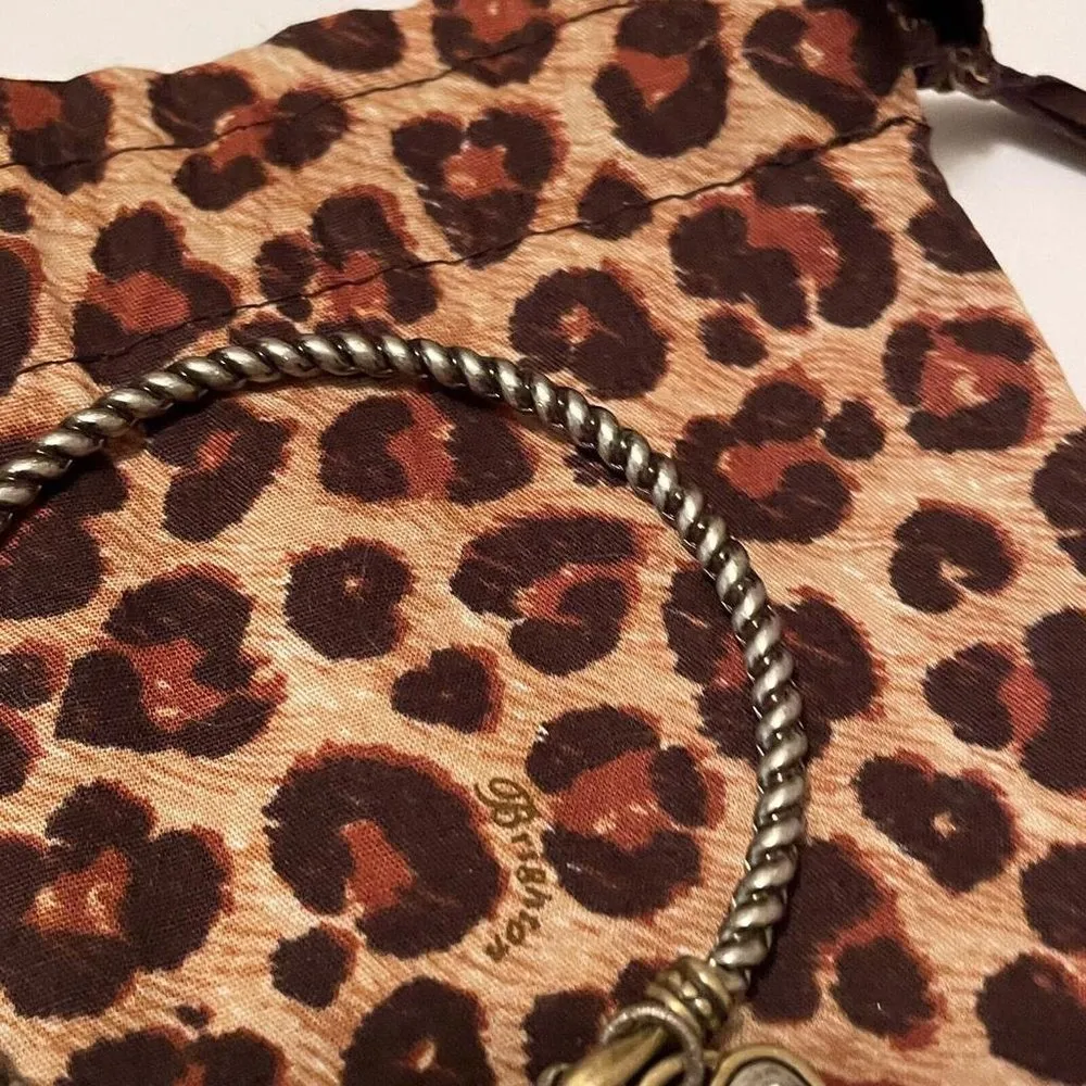 Brighton Forever / Always Bangle Bracelet Twisted Cable Style / Drawstring Bag - Image 4