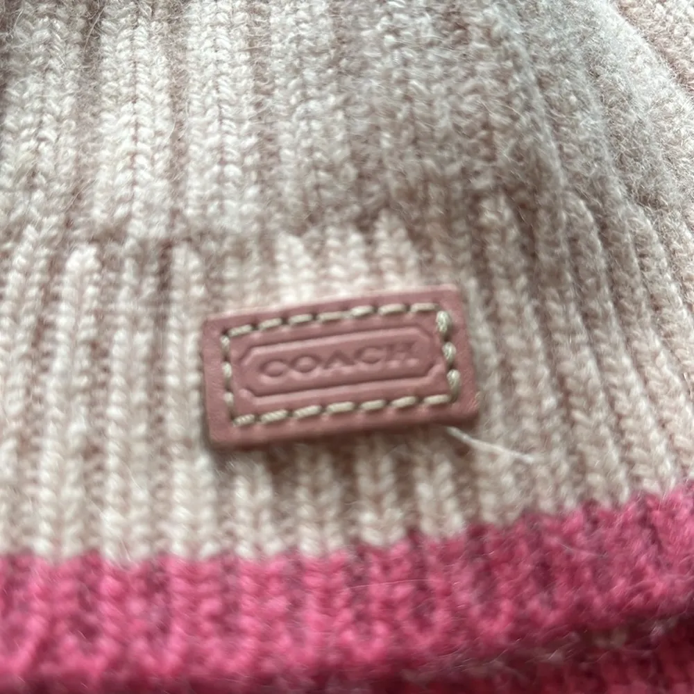 Coach Y2k Cashmere Angora Vintage Beanie Barbiecore Hat - Image 3