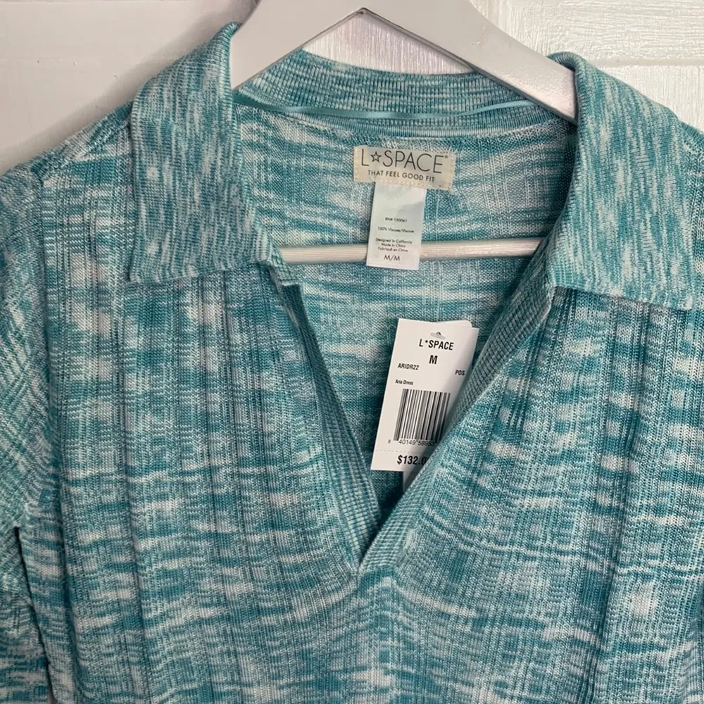 L* space Revolve Aria Long Sleeve Collared Bodycon Dress in Sky New W-304 Sz M - Image 6