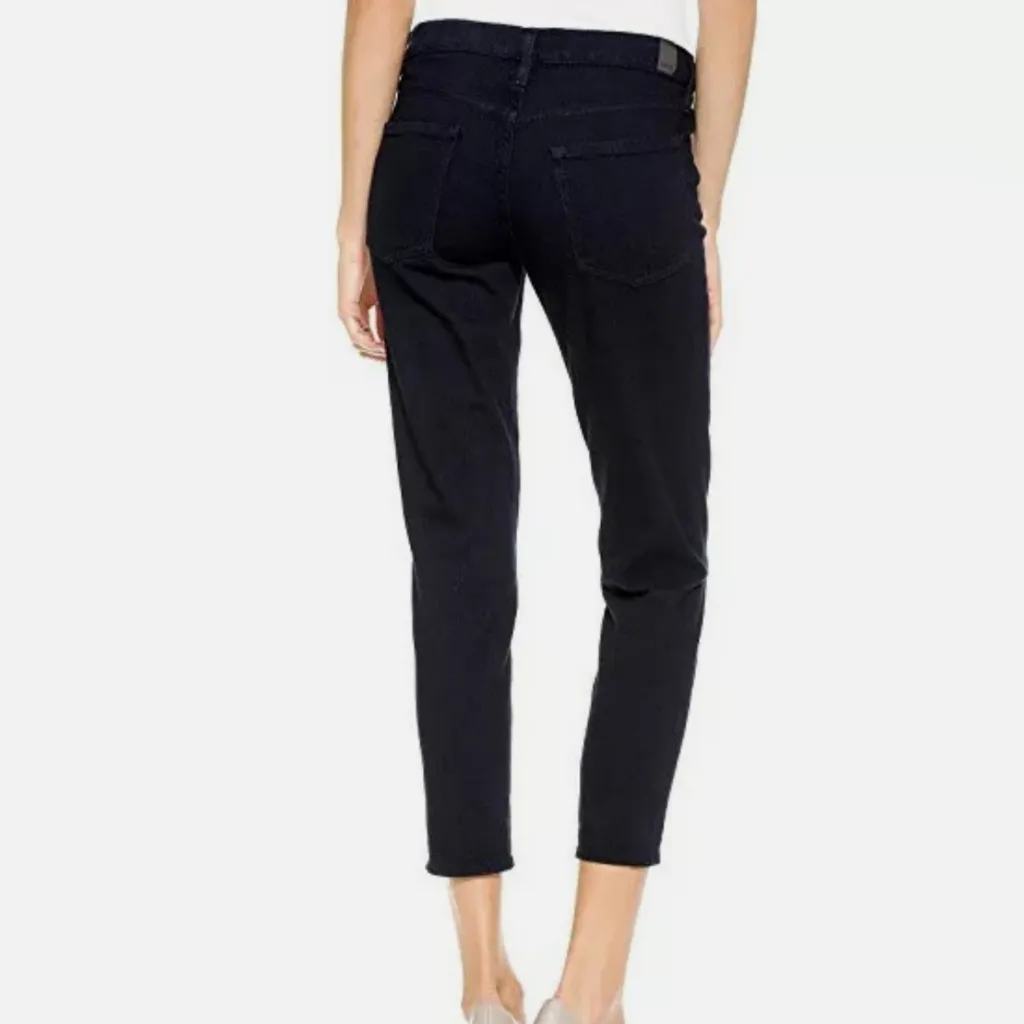 Vince Mason Womens 29 Jeans Relaxed Rolled $220 Dark Indigo Wash Skinny Crop Leg - Image 5