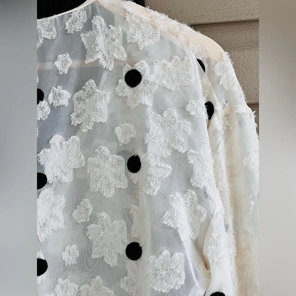 Zara Women’s polka dots Textured Weave Top - Image 11