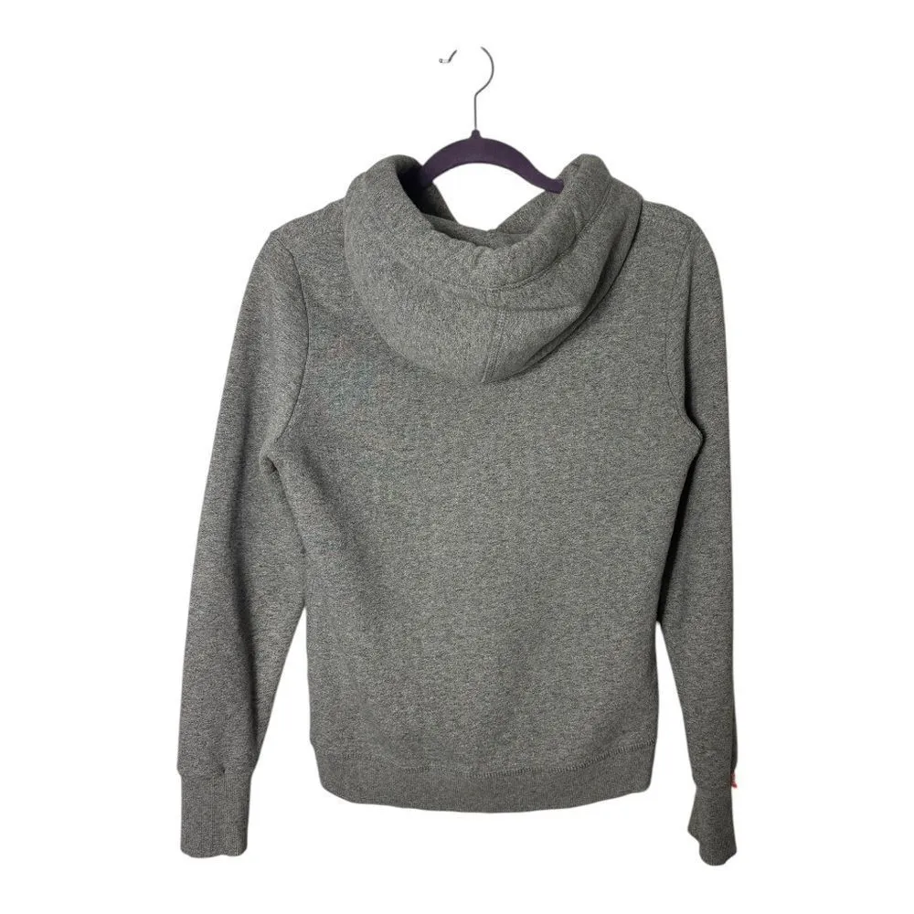 Superdry Orange Label Gray Hoodie Sweatshirt Size M Pullover Kangaroo Pocket - Image 2