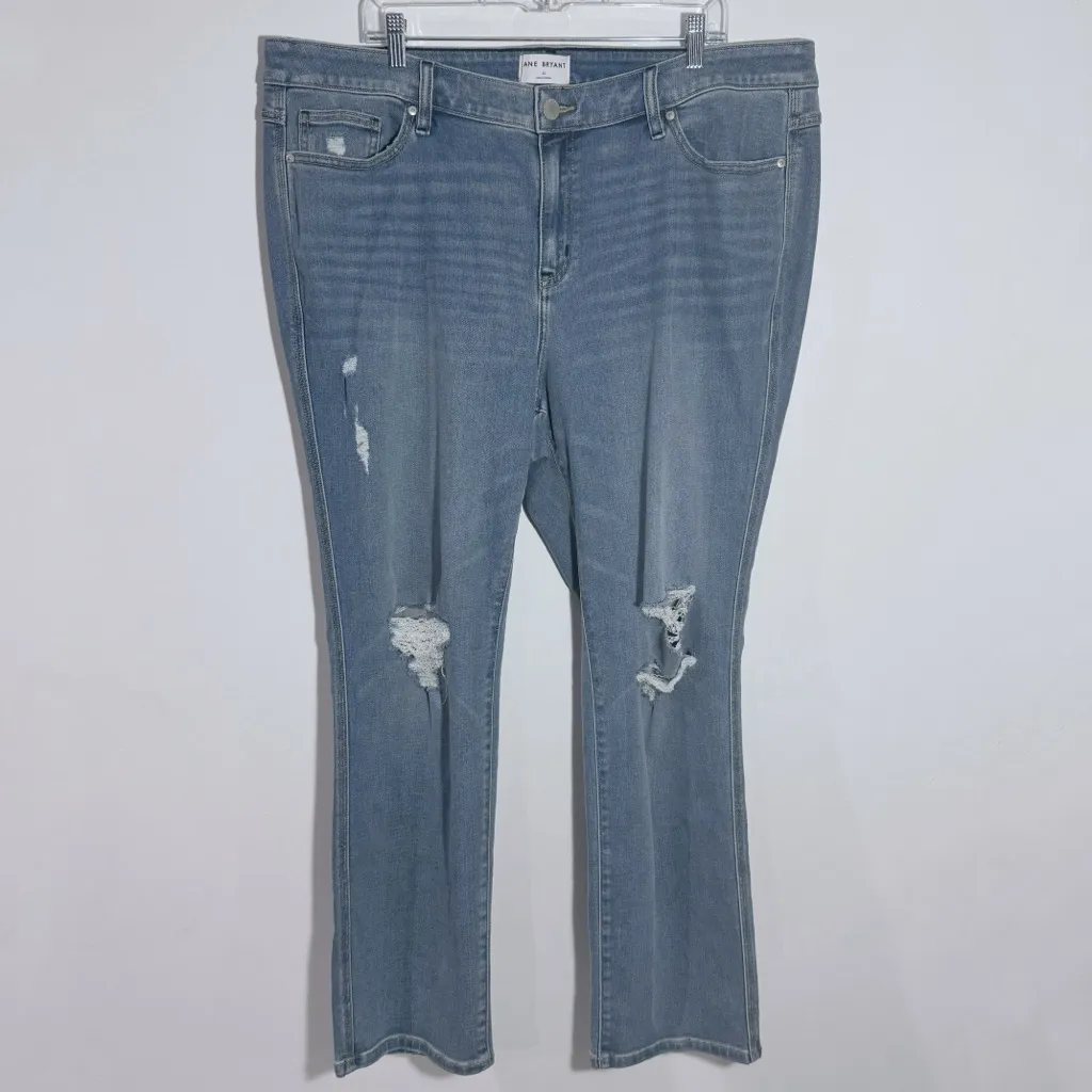 NEW‎ Lane Bryant Signature Fit Body Icon Mid Rise Straight Jean Ripped Size 22 - Image 2