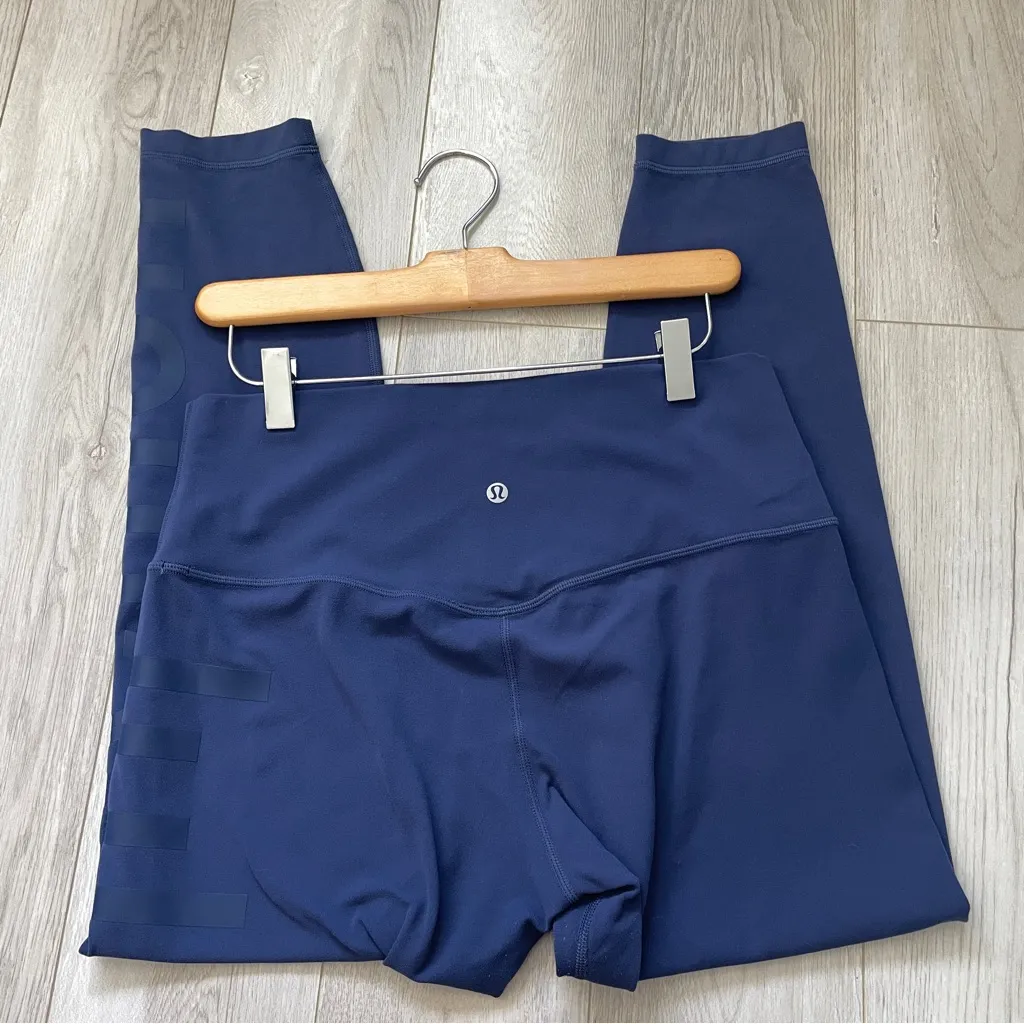 Lululemon Align Leggings 25" graphic pant womens Navy Blue (size 12) athleisure - Image 7