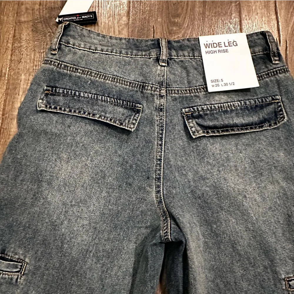 New Y2K Festival Wide Leg Women's 5 26 x 30.5" High Rise Jeans Streetwear Skater - Image 6