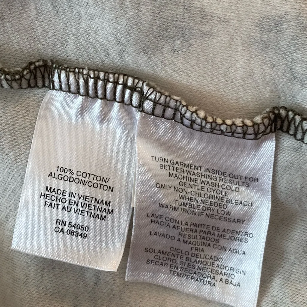 Jones New York Signature Small Tee olive/white 3/4 sleeve 100% cotton like new - Image 6