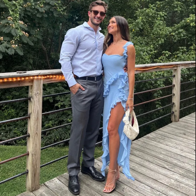 HOUSE OF CB 'Ariela' Soft Blue Ruffle Maxi Dress NWOT size XS‎ - Image 3