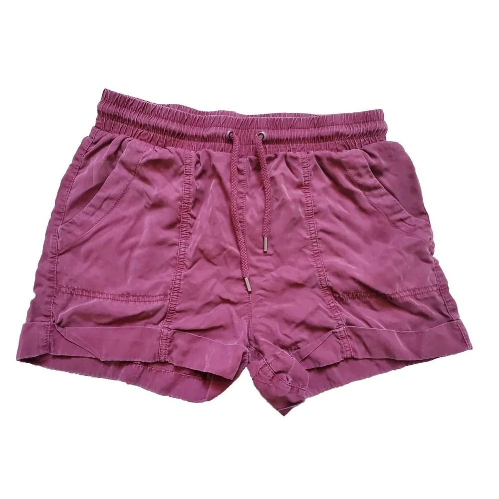 Universal Thread Shorts Women XS Paperbag Pockets Drawstring Rolled Cuff Red - Image 4
