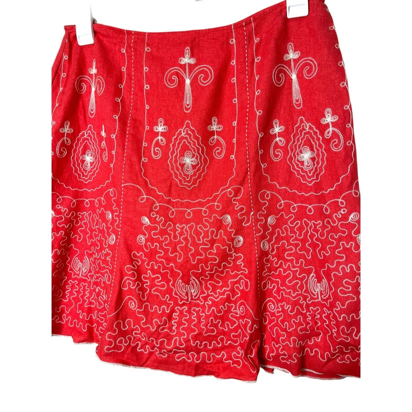 Heart‎ Soul Y2K Embroidered Red Skirt Size 13 - Image 2