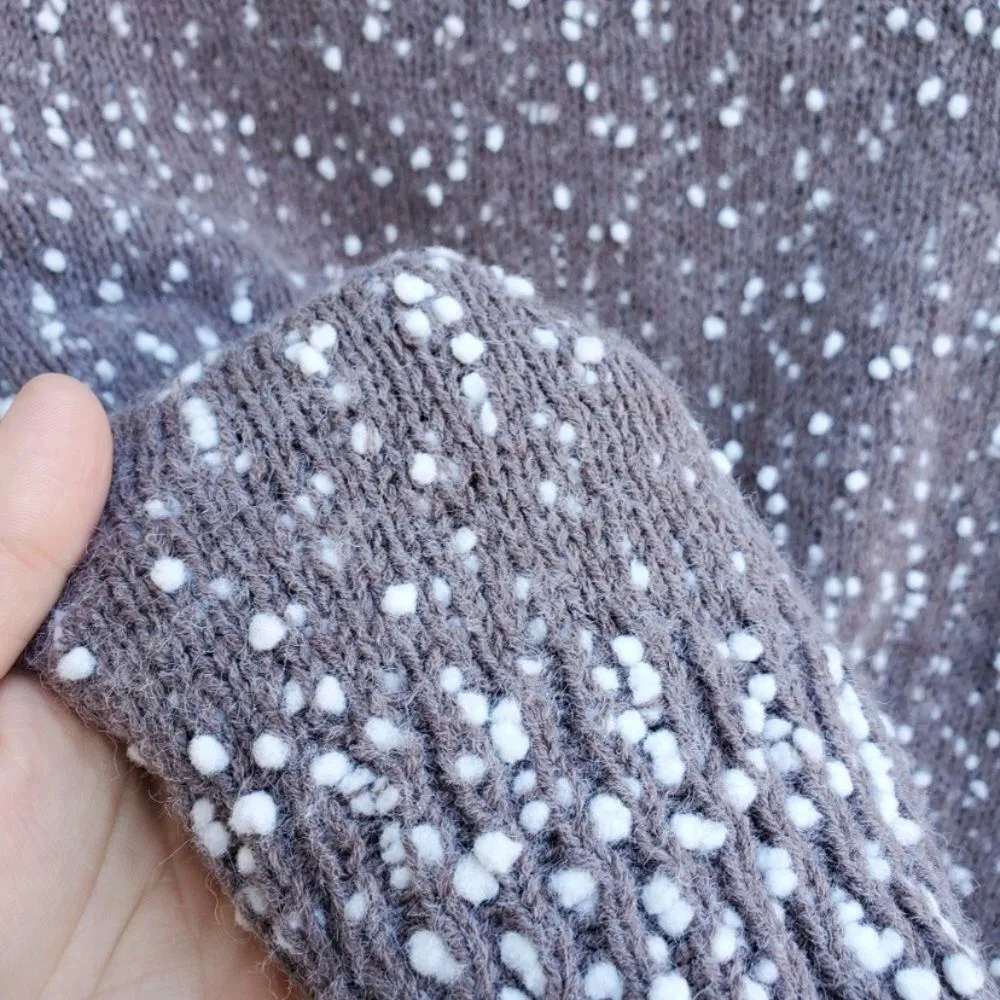 Andree by unit grey white speckled popcorn sweater M - Image 2