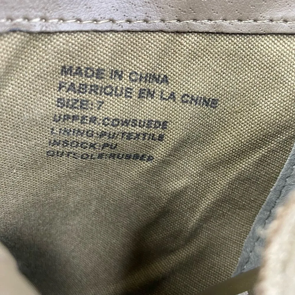 Urban Outfitters Maude Suede Ankle Boots Block Heel Bootie size 7 Tan Taupe - Image 11