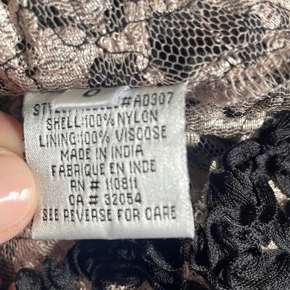 Yoana Baraschi Anthropologie Black Ribbon Lace Dress Indie Witchy Dark Cottage - Image 9