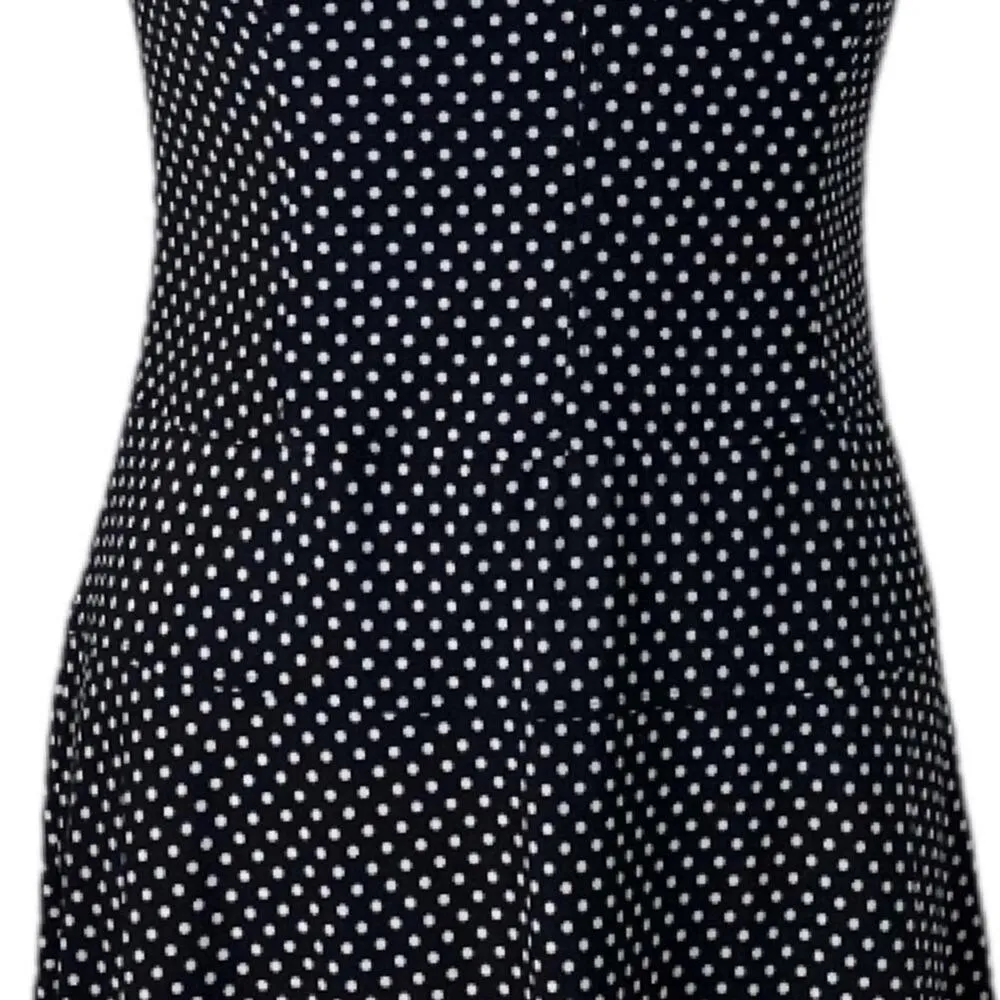 Nine & Co Aline Dress Cap Sleeves Black White Polka Dot Boatneck Women’s Size 14 - Image 10