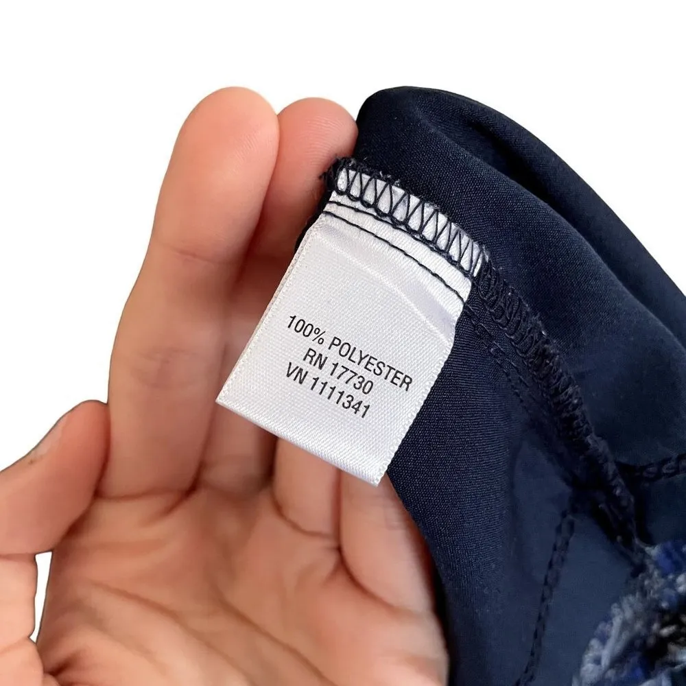 Converse One Star blue floral summer dress halter top neckline cinched waist - Image 4