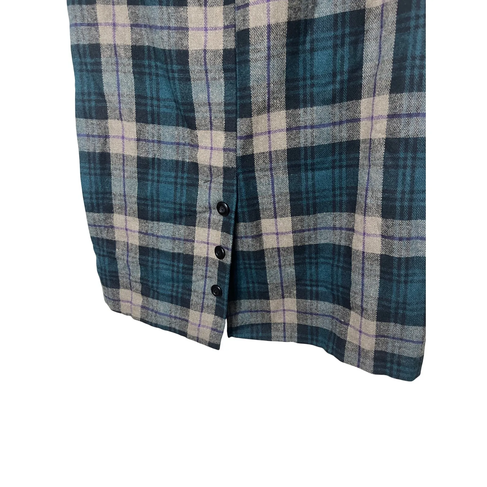 Vintage‎ Wool Blend Plaid Skirt Size 10 High Waist Midi Pencil Career Casual Green - Image 7